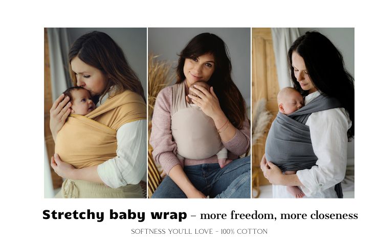 Which stretchy baby wrap for a newborn and infant? Comfortable carrying from the very first days